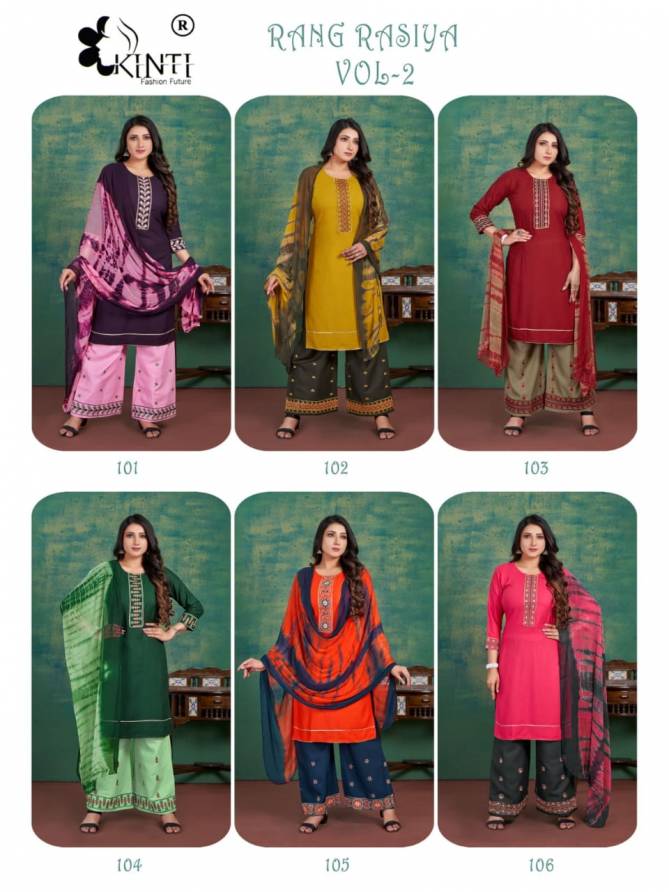 Kinti Rang Rasiya Vol 2 Readymade Plazzo Suits Catalog
